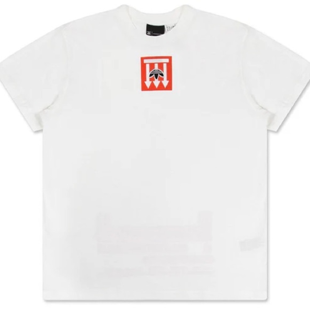 ADIDAS X‎ ALEXANDER WANG WANG AW GRAPHIC TEE CORE WHITE/BORANGE size MEDIUM